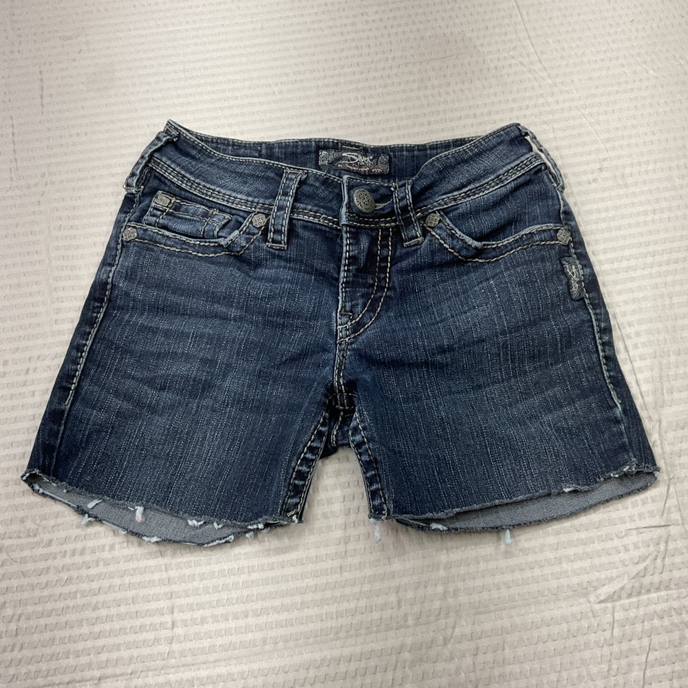 Silver‎ Jeans Dark Blue Denim Jean Shorts